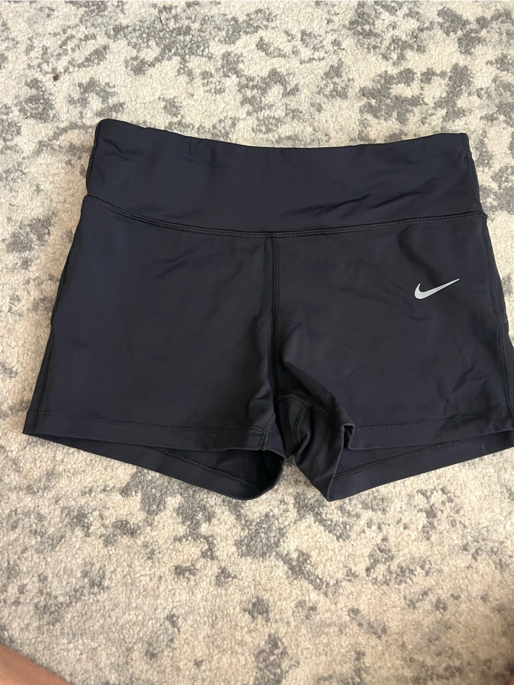 Nike Dri-Fit Women's Black Athletic Shorts with Swoosh
